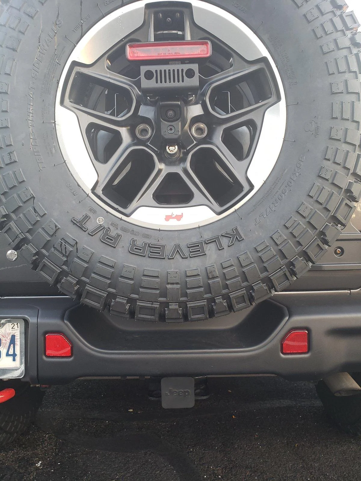 Jeep Wrangler JL Spare tire relocation bracket 20200818_064604