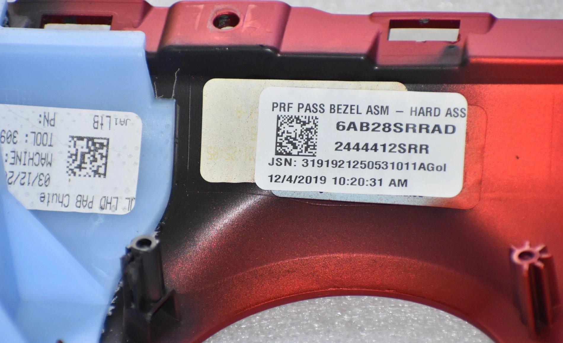 Jeep Wrangler JL Mopar Red Dash Panels from 2020 Rubicon 20200902_150203