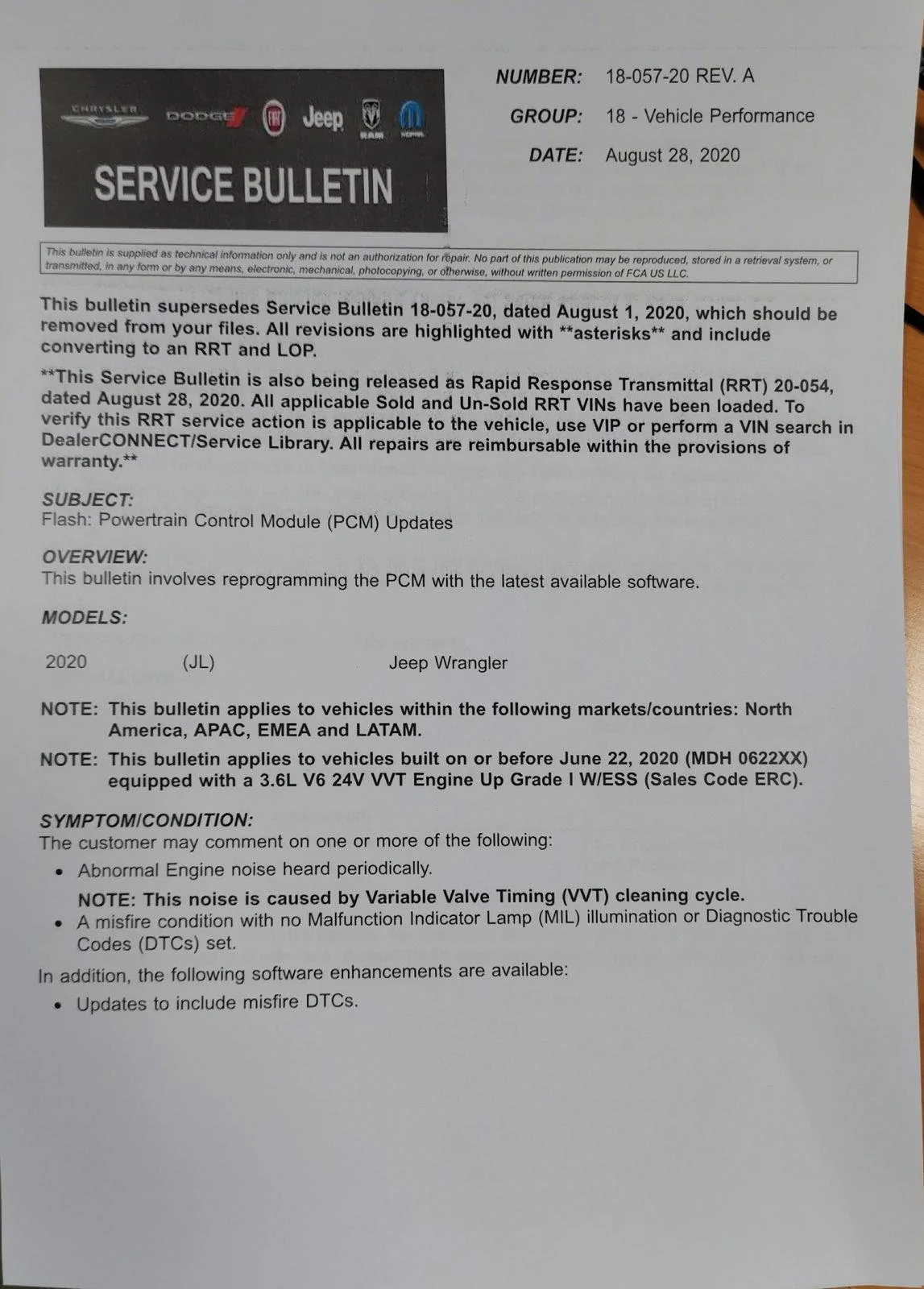 Jeep Wrangler JL TSB 18-057-20 PCM UPDATE IMG_20200915_122532