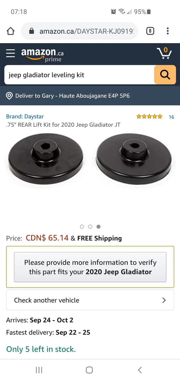 Jeep Wrangler JL Daystar rear leveling kit Screenshot_20200916-071845_Chrom