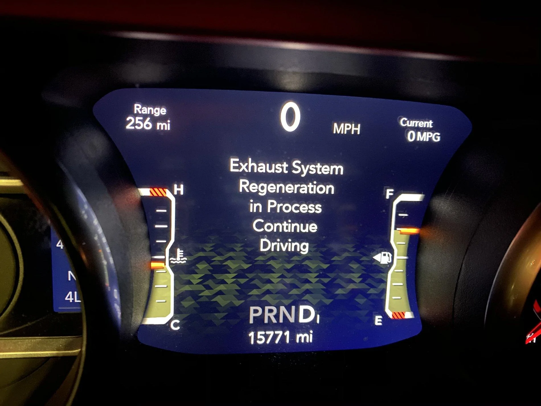 Jeep Wrangler JL Exhaust System Regeneration Message 1601732485374