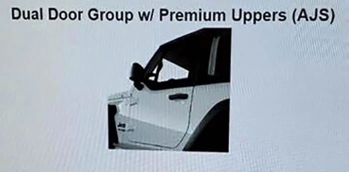 Jeep Wrangler JL Jeep JL / JLU Half Doors Official Press Release and Photos Jeep JL Wrangler Factory Half Doors - Dual Door Group With Base Premium Uppers