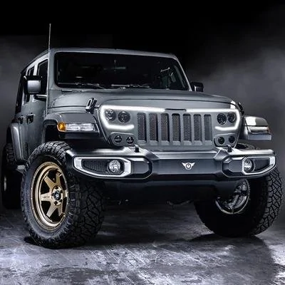 Jeep Wrangler JL Oracle Replacement Grill with LED Headlights LED Lights