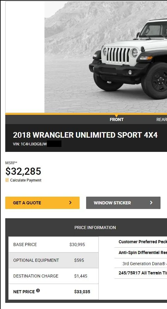 Jeep Wrangler JL Ask-A-Jeep-Dealer Thread white price 2