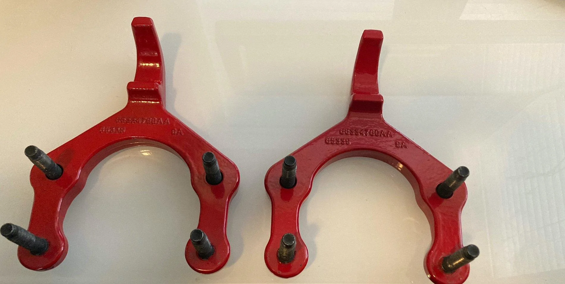 Jeep Wrangler JL 2 Red Front Bumper Row Hooks IMG_0075
