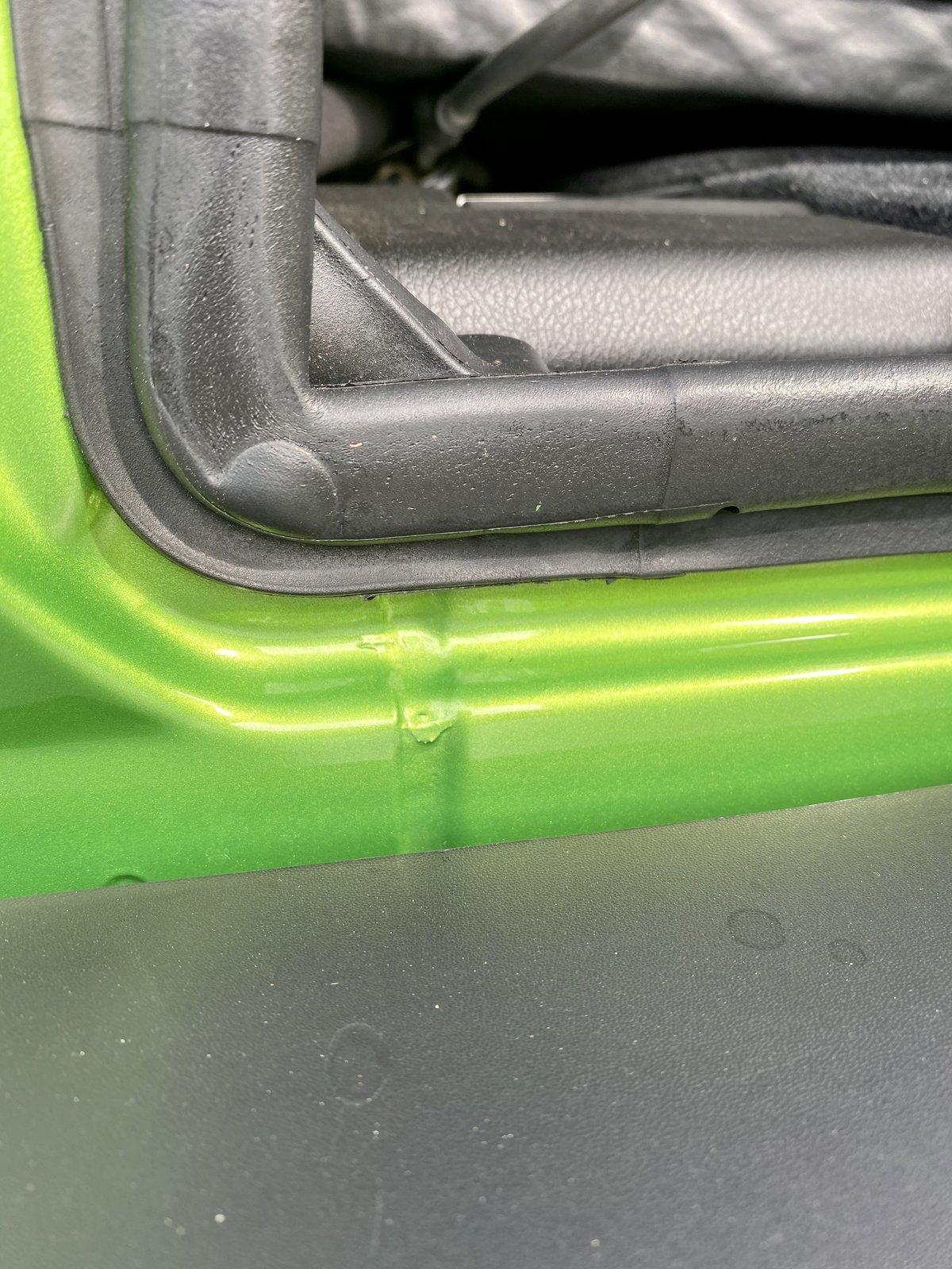 Jeep Wrangler JL Bubbles in Paint at Door Hinges 455B7A5C-6556-4B95-8EBD-EB65E2C4F69A