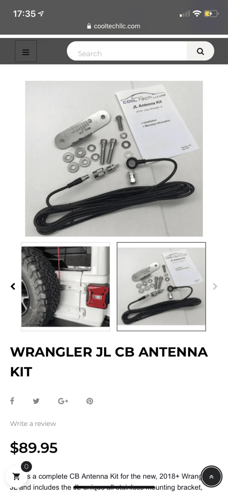Jeep Wrangler JL CB antenna kit with Firestik B49E40EB-F133-4800-85B7-6026EEAFE643