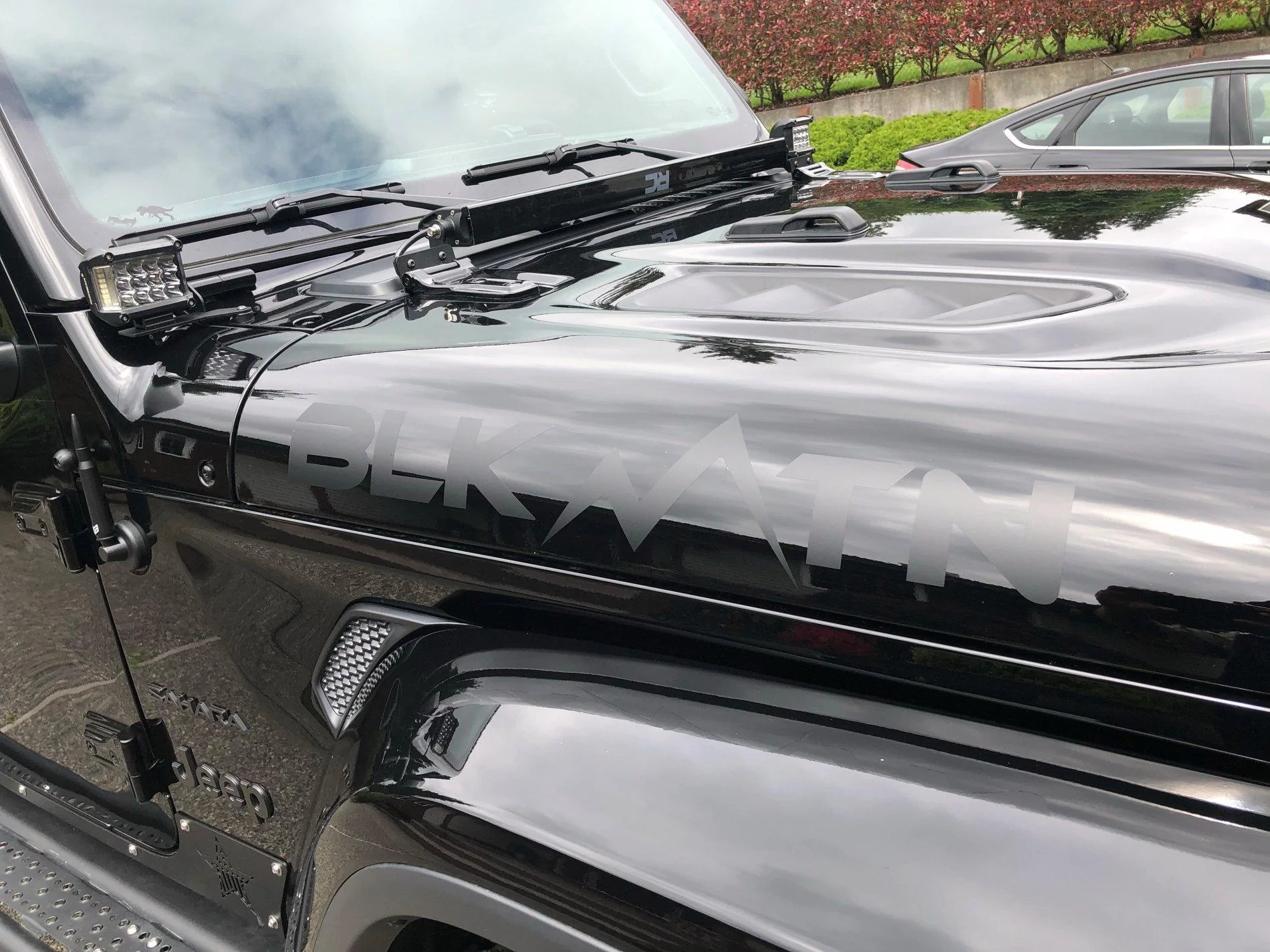 Jeep Wrangler JL Blacked out emblems BLK 5