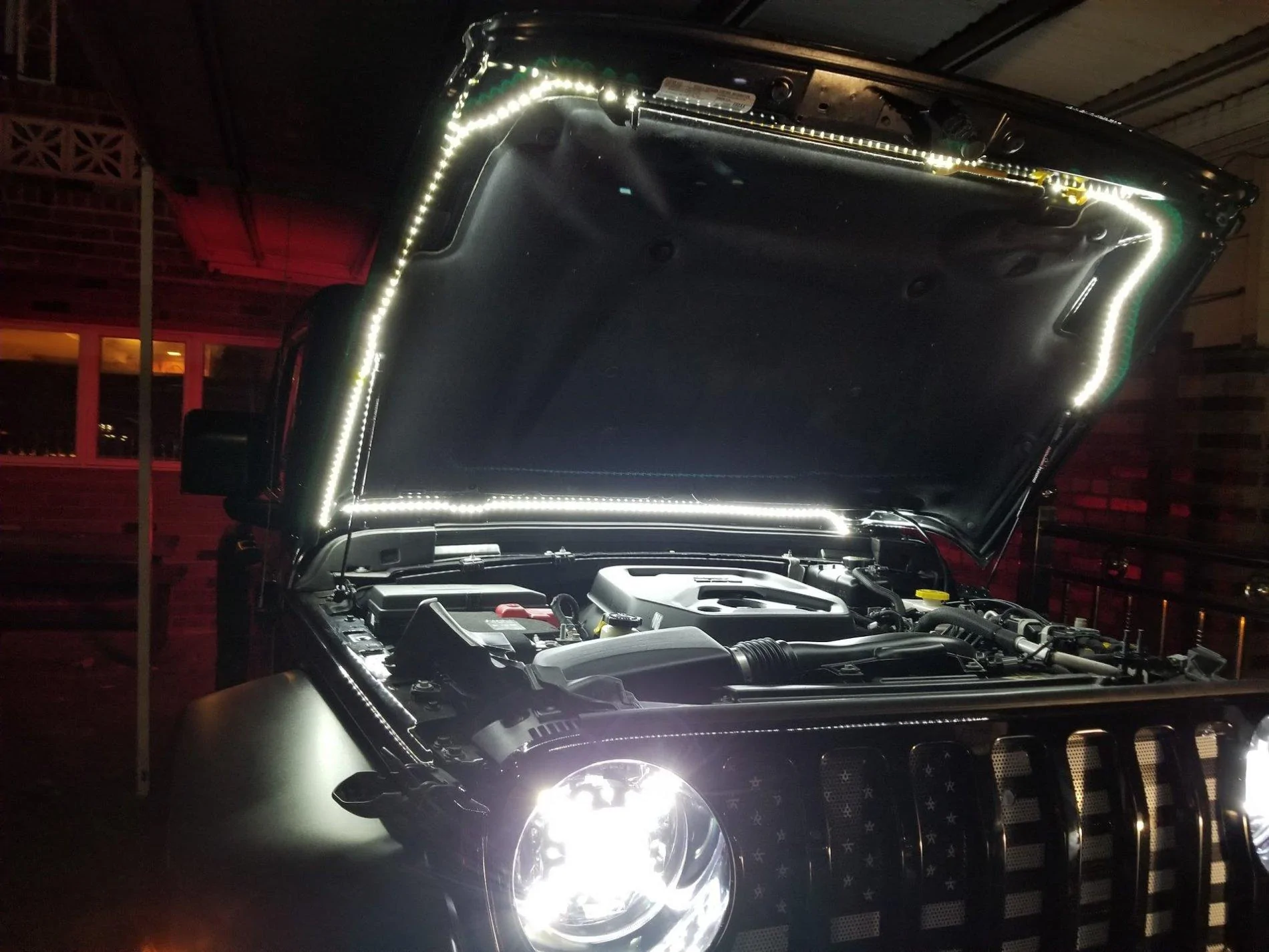 Jeep Wrangler JL KC Cyclone Hood Lighting IMG_8791