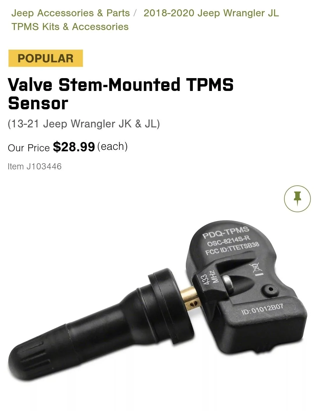 Jeep Wrangler JL 2x TPMS Sensors Screenshot_20201115-141004_Chrom