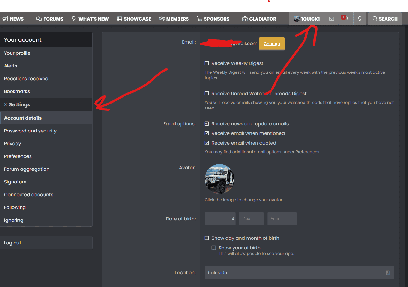 Jeep Wrangler JL Editing profile info 1605648438877