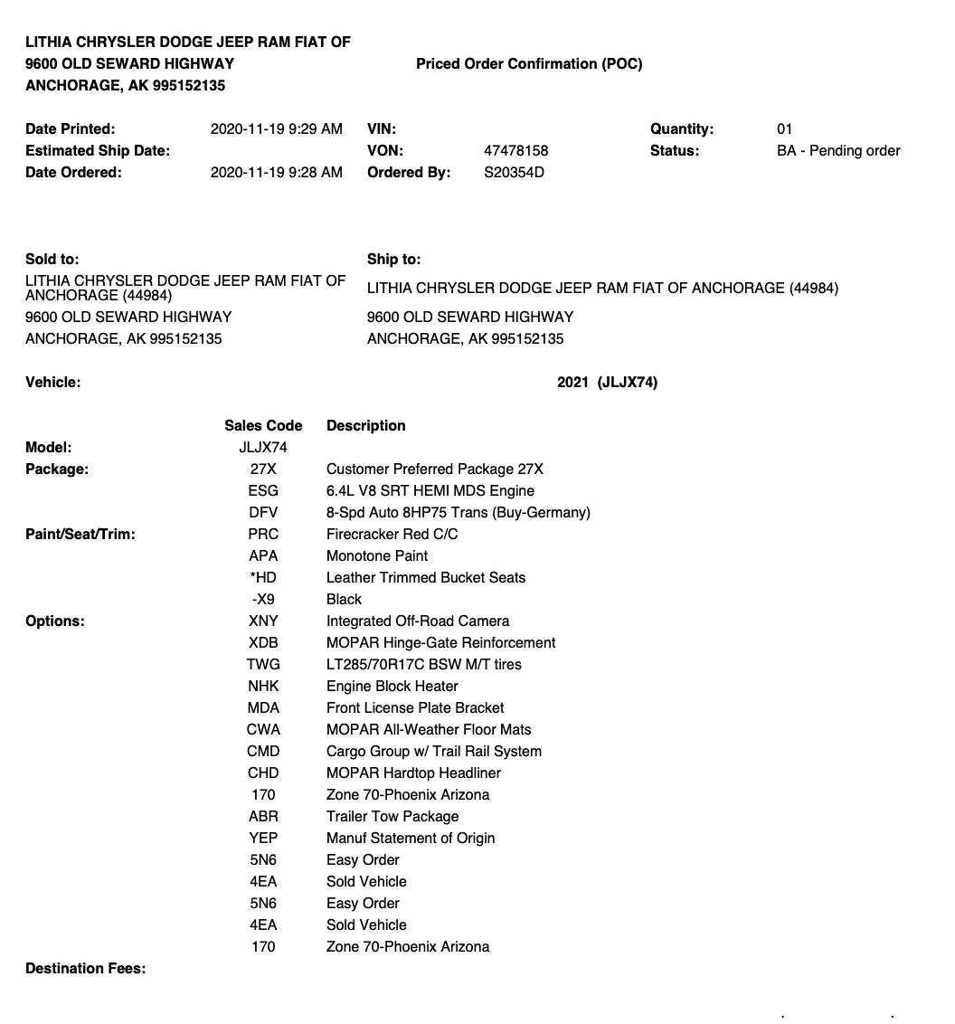 Jeep Wrangler JL I ordered my 392 today too! Screen Shot 2020-11-19 at 3.46.58 PM