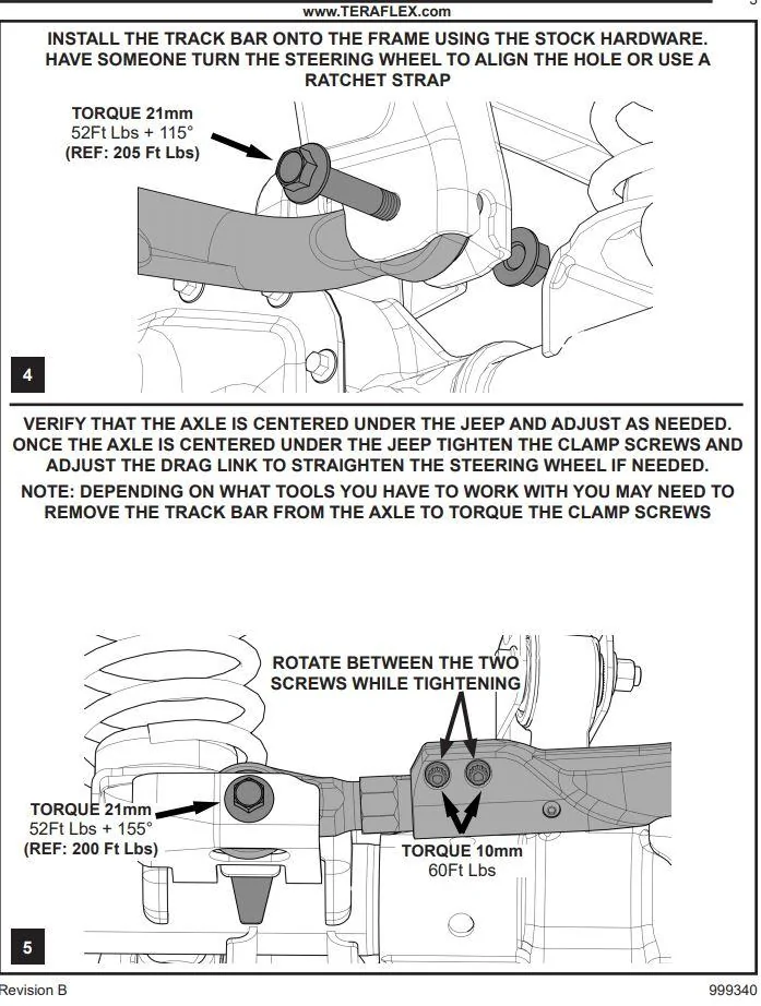Jeep Wrangler JL Synergy Stabiilzer Relocation Stud Rev B