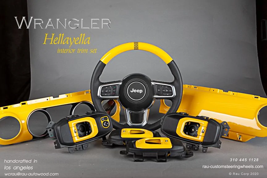 Jeep Wrangler JL JL Hellayella Interior Trim & Steering Wheel JL-hella-yella-set