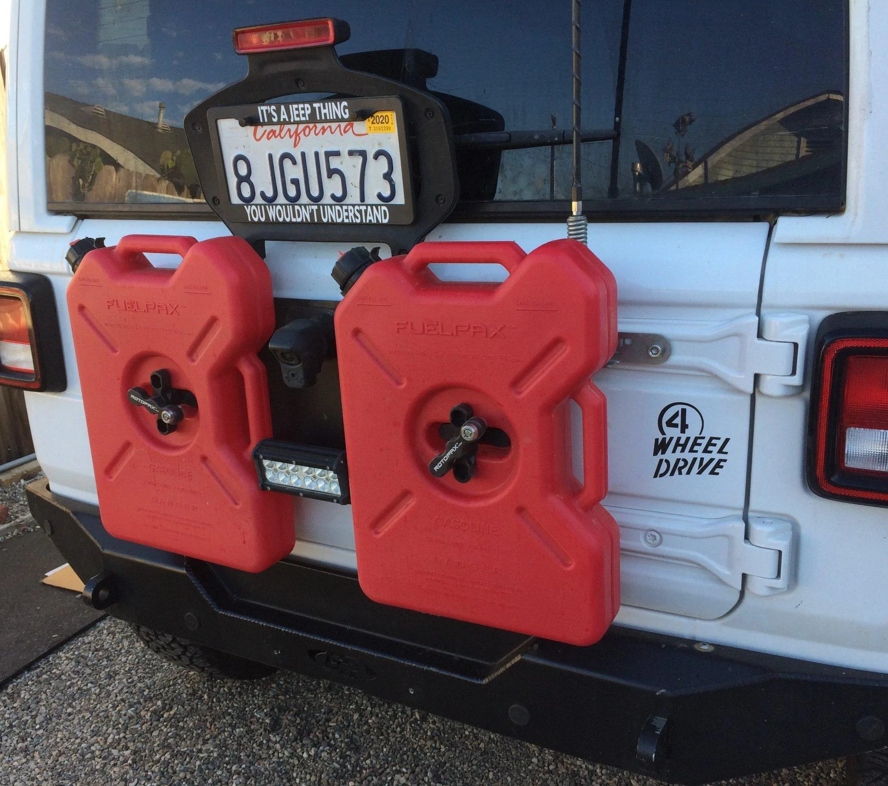 Jeep Wrangler JL Long Range Fuel Tank JL w- 4 Wheel Drive decal
