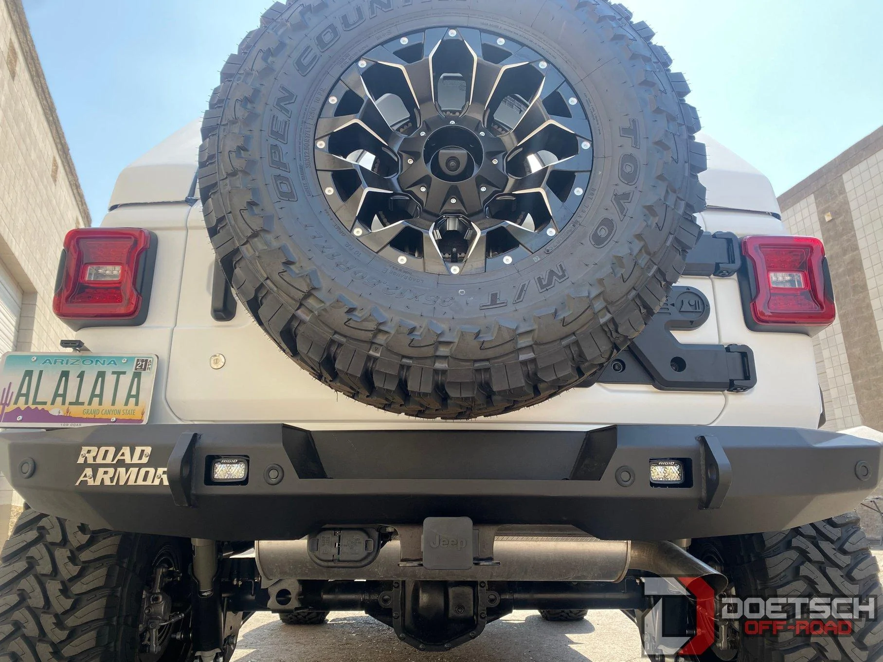 Jeep Wrangler JL Road Armor Rear Bumper Lights - Warning! Resessed Backup Lights