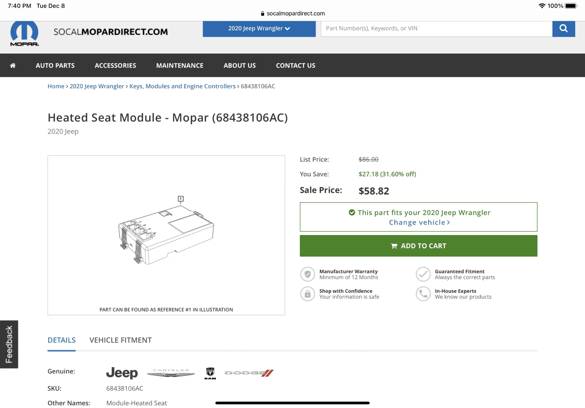 Jeep Wrangler JL JLU HEATED SEATS MODULE?!?! 14A7E130-0628-49C5-887D-849D22A2AB58