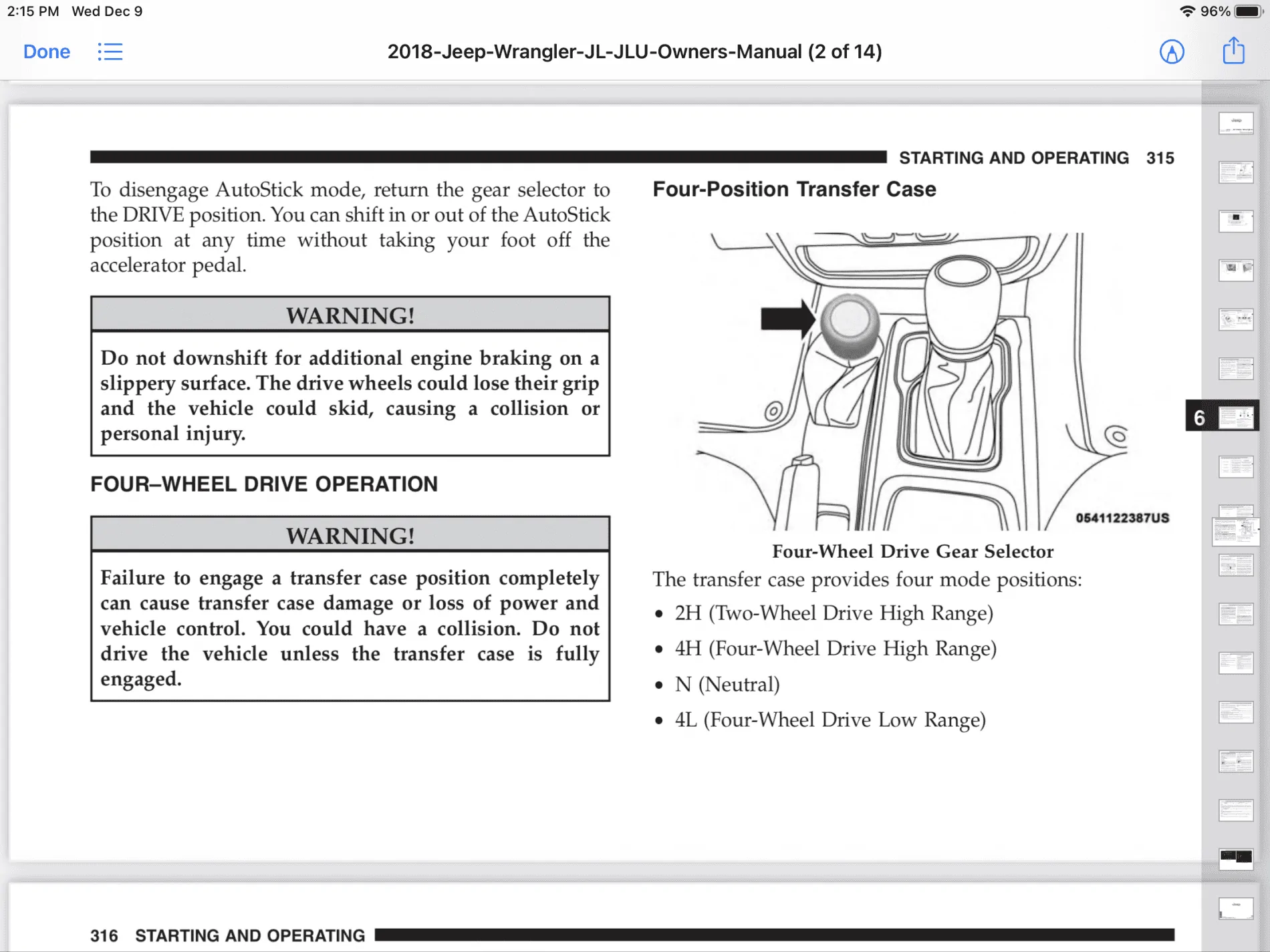 Jeep Wrangler JL Going in 4WD over 45 mph E3BE6C57-A262-4930-82C0-A4E28ABC0B6F