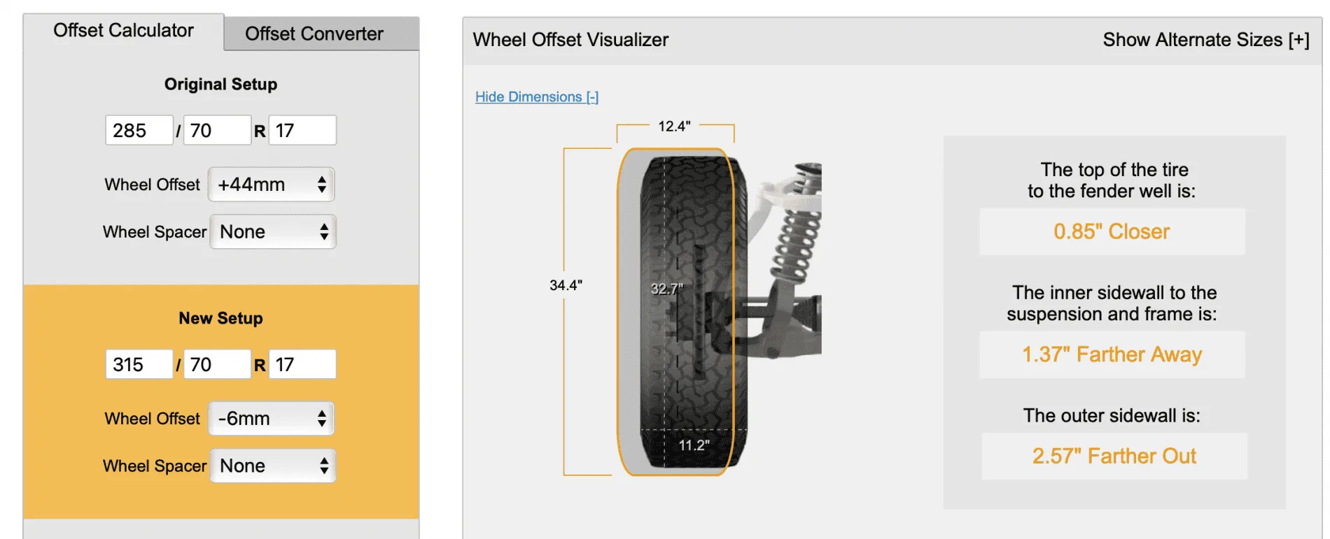 Jeep Wrangler JL Picture request (wheel size) tire size visualizer