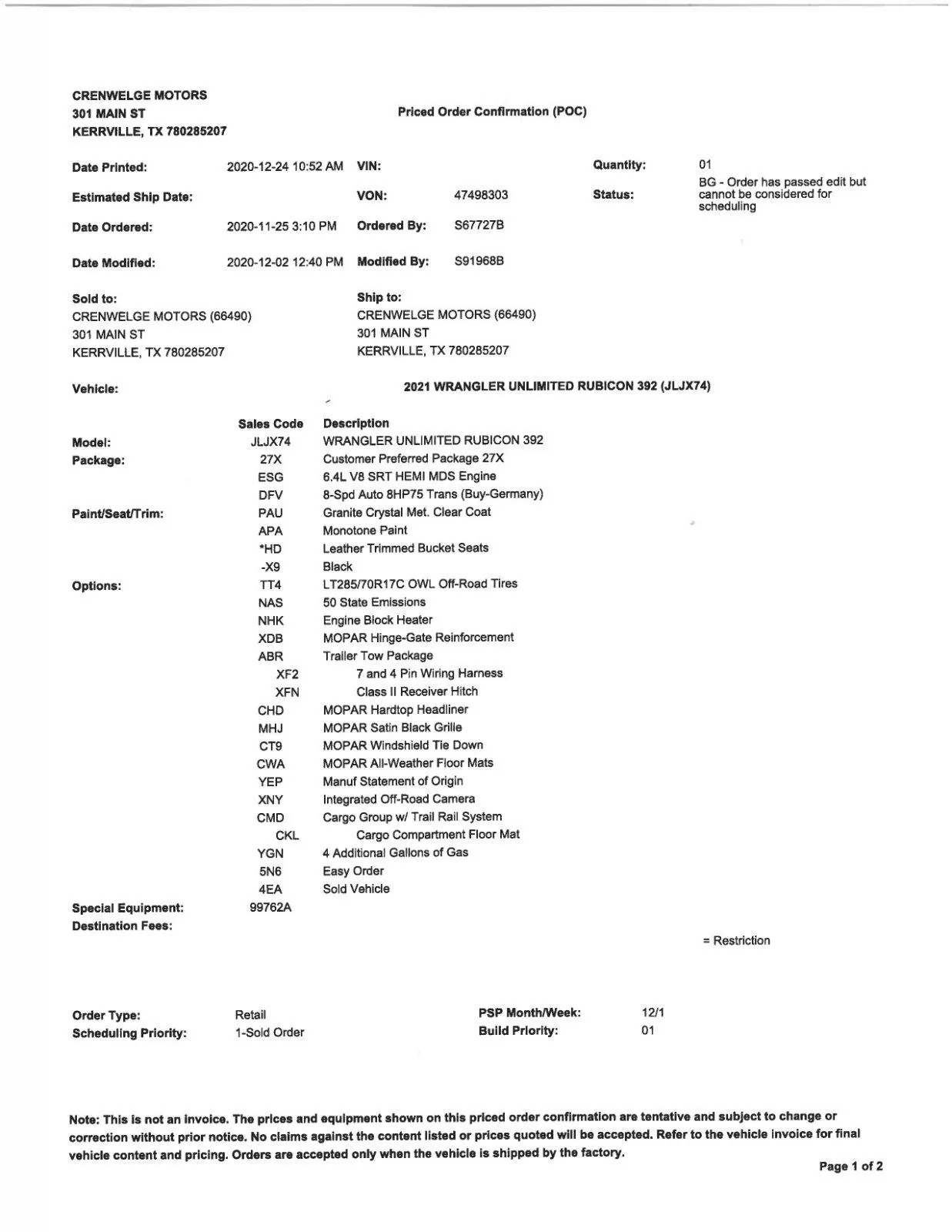 Jeep Wrangler JL Just ordered my 392! Jeep Rubicon392