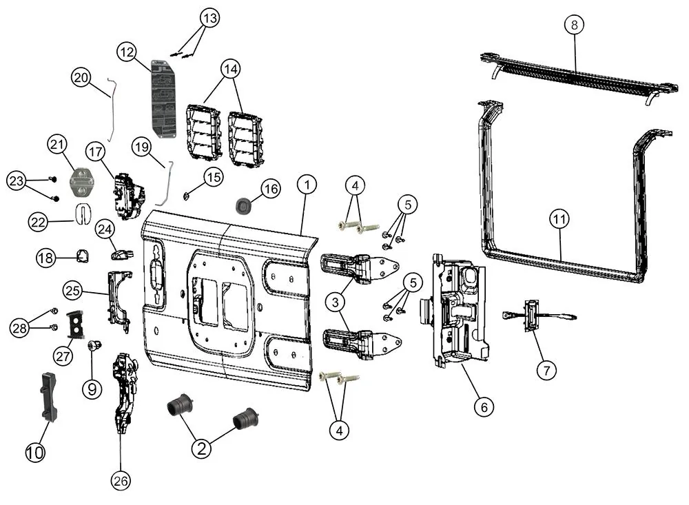 Jeep Wrangler JL Mysterious Tailgate Thingamajigger tailgate-parts-wrangler-jl_0