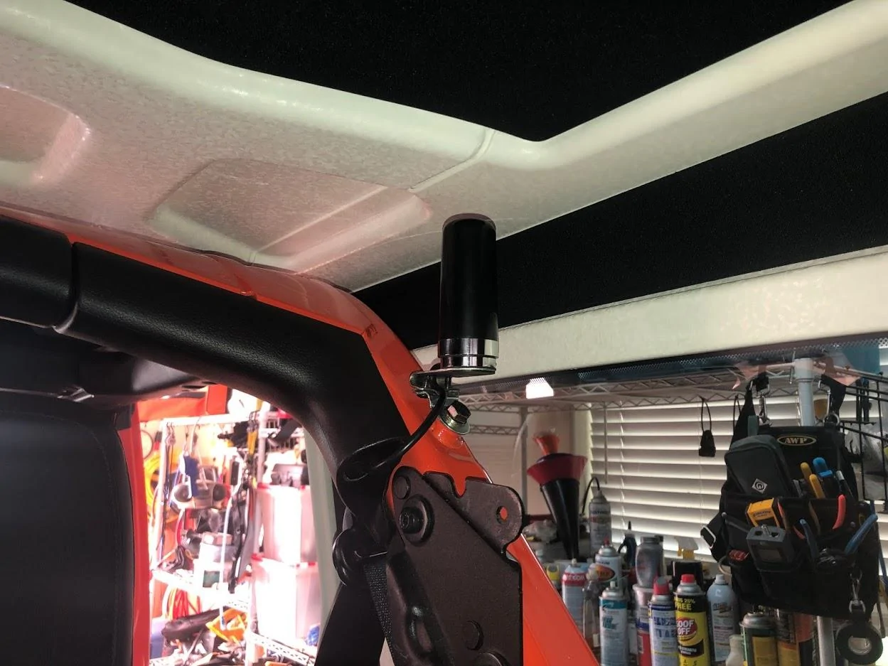 Jeep Wrangler JL GMRS antenna mount IMG_0949