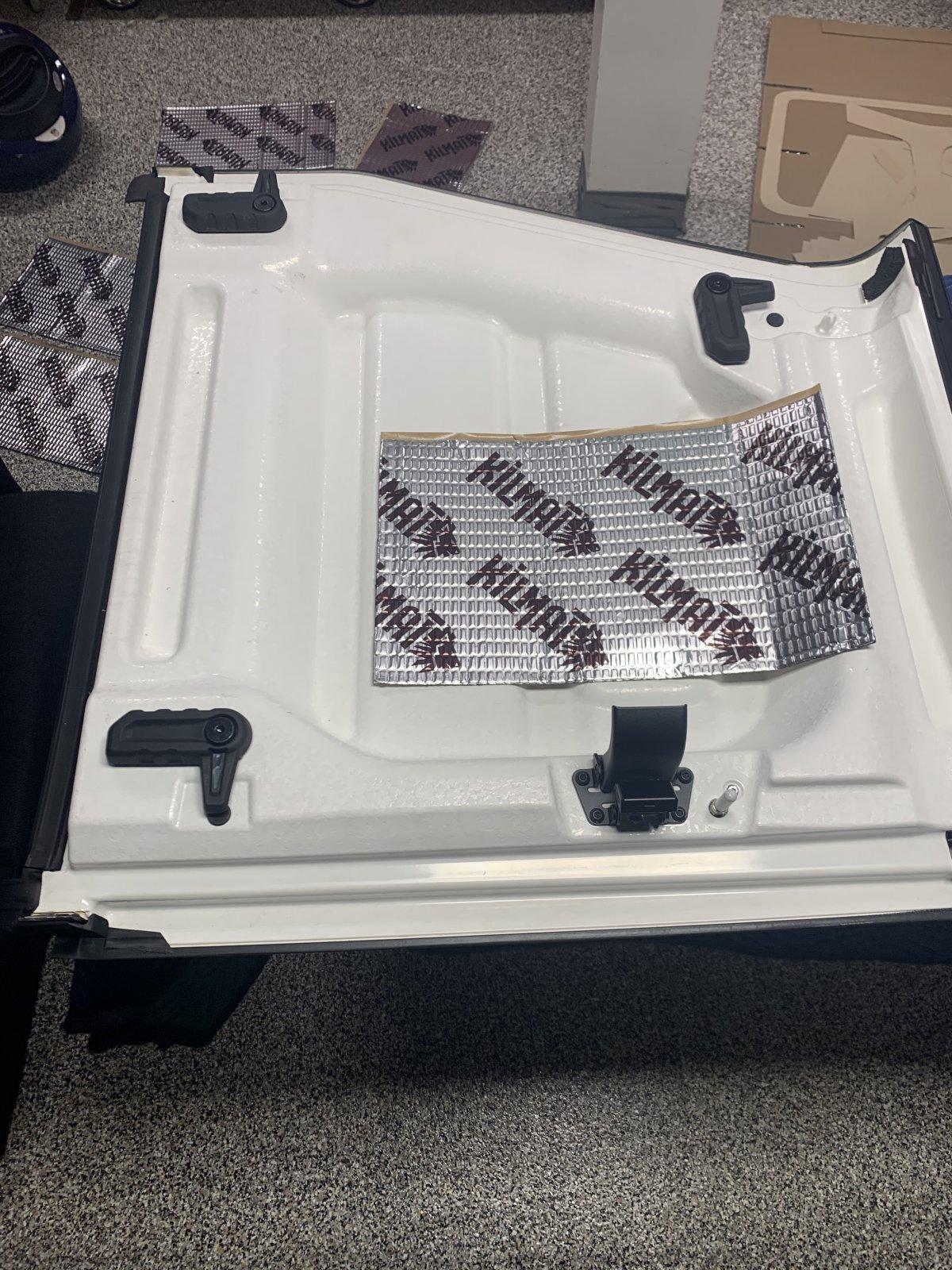 Installed Coverking Topliner with sound deadening mat | Jeep 