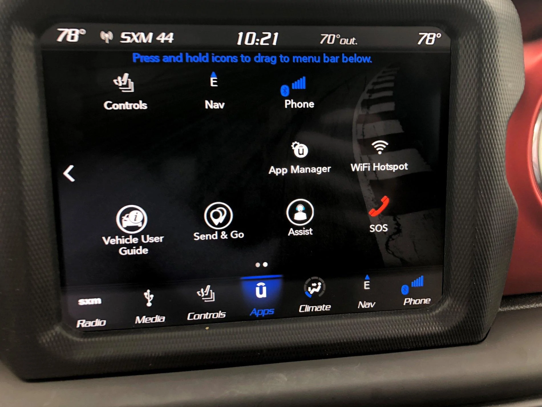 Jeep Wrangler JL Blank/Missing icons uCOnnect