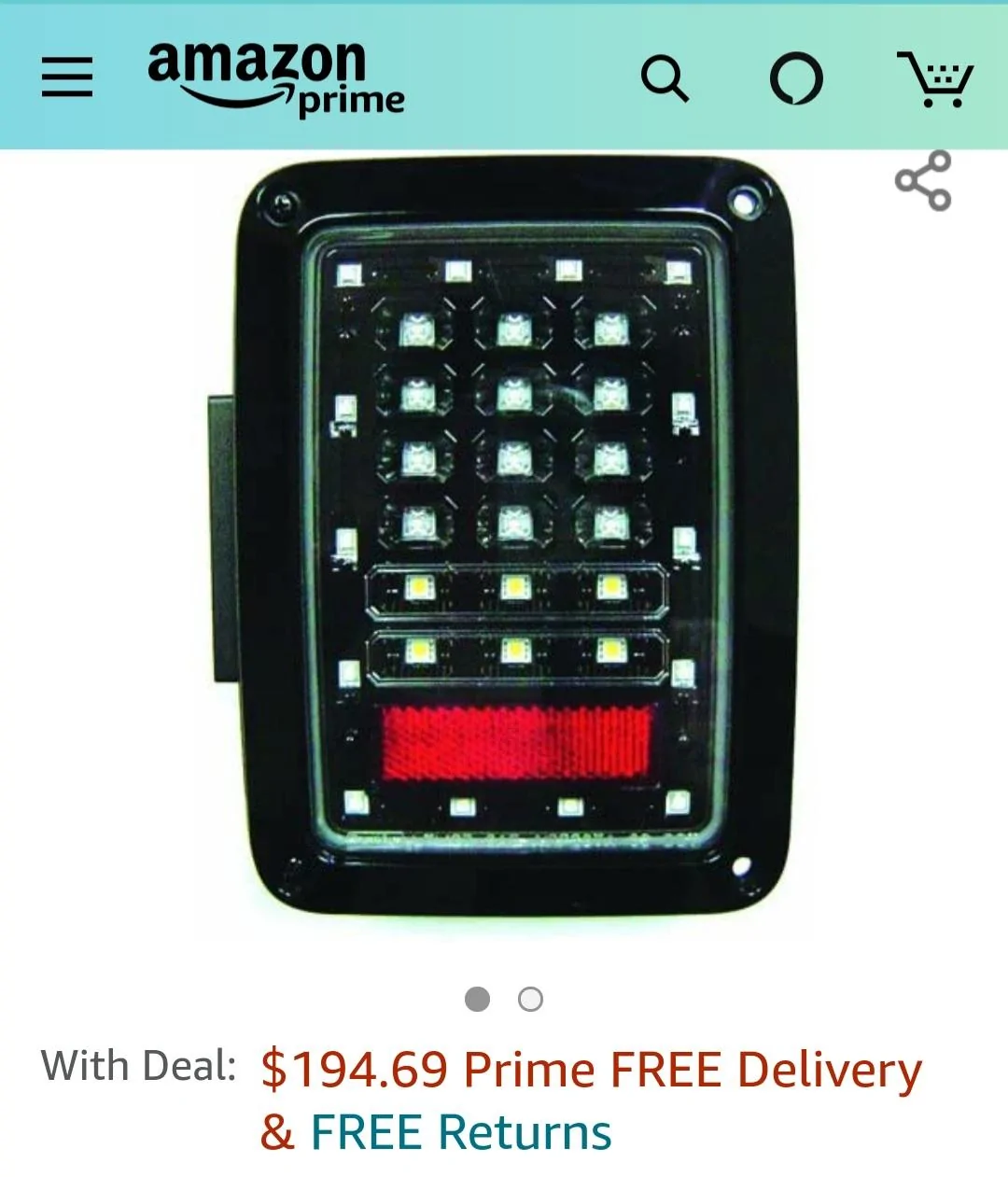 Jeep Wrangler JL JK led tail lights $150/obo 20210114_183021