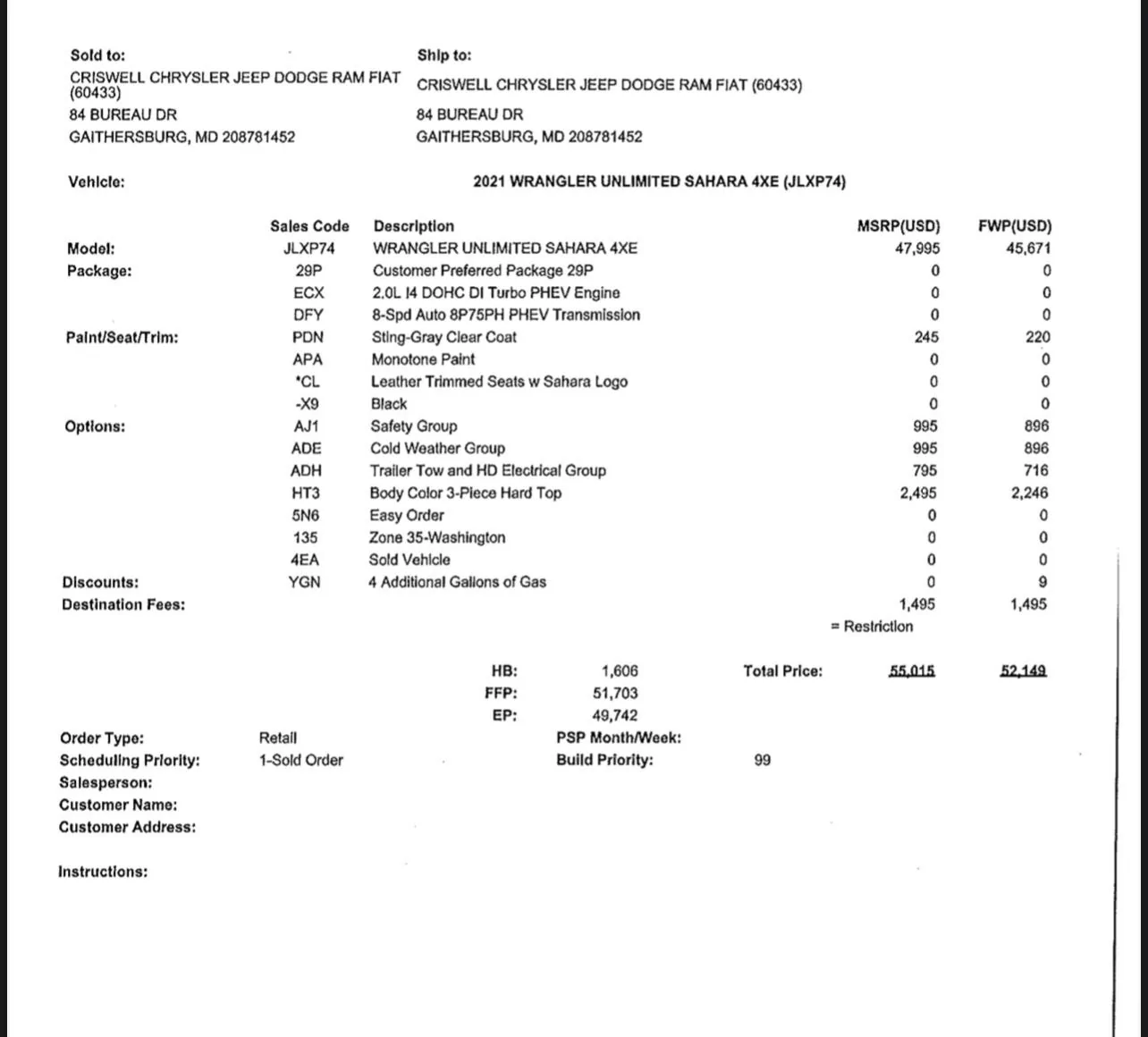 Jeep Wrangler JL How much below MSRP for 4xe? 1610815937267