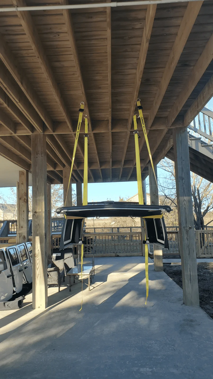 Jeep Wrangler JL Hanging hard top? jeep-top-hanger-camp-front-png