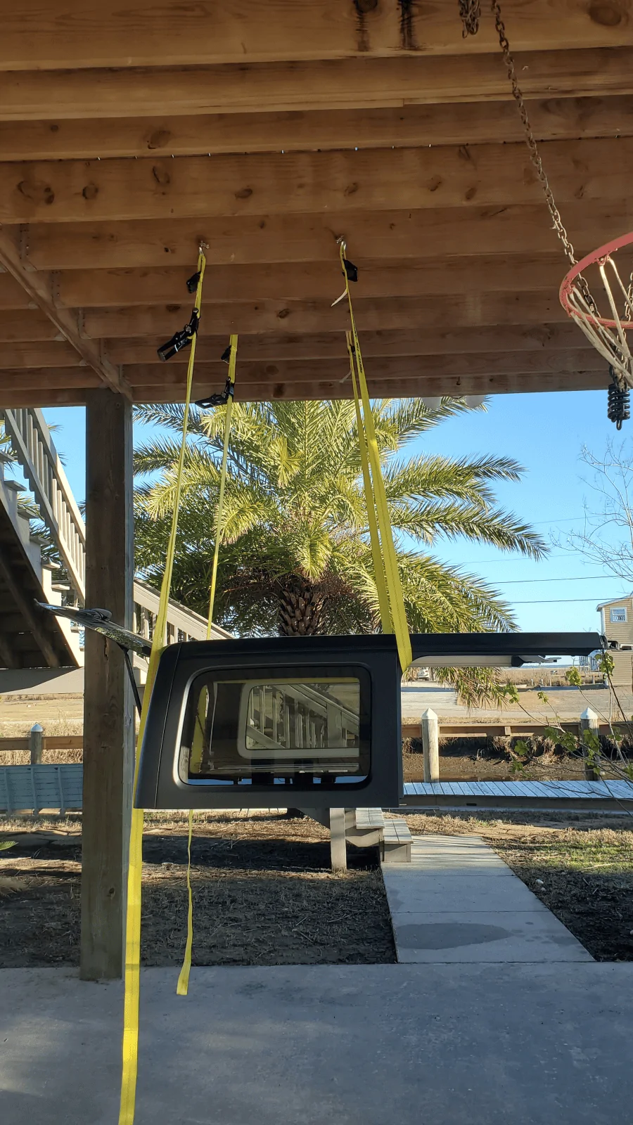 Jeep Wrangler JL Hanging hard top? jeep-top-hanger-camp-side-png