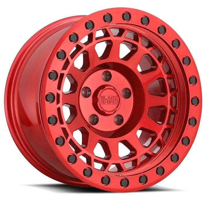 Jeep Wrangler JL Red wheels for 2019 JLUR Black Rhino Candy Appl