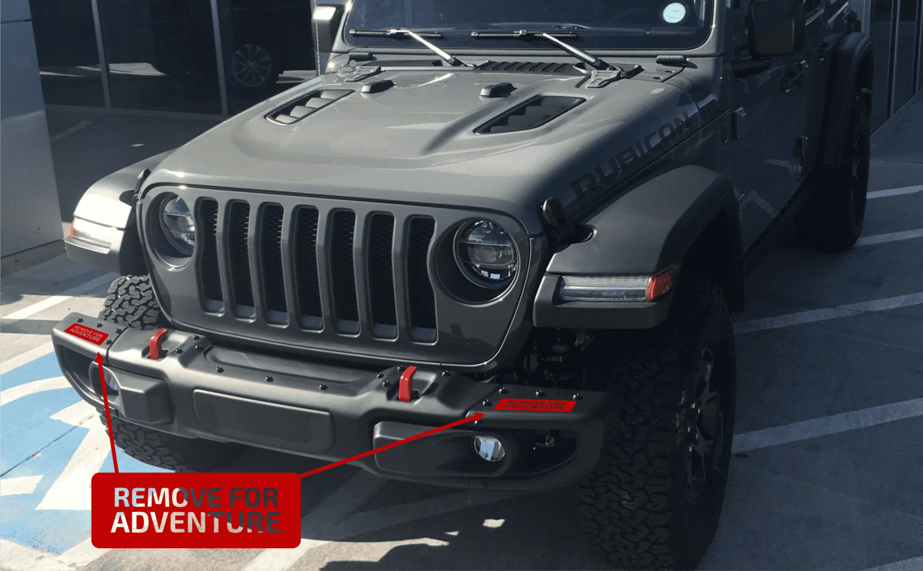 Jeep Wrangler JL STING GRAY Wrangler JL Club Remove For Adventure Bumpers