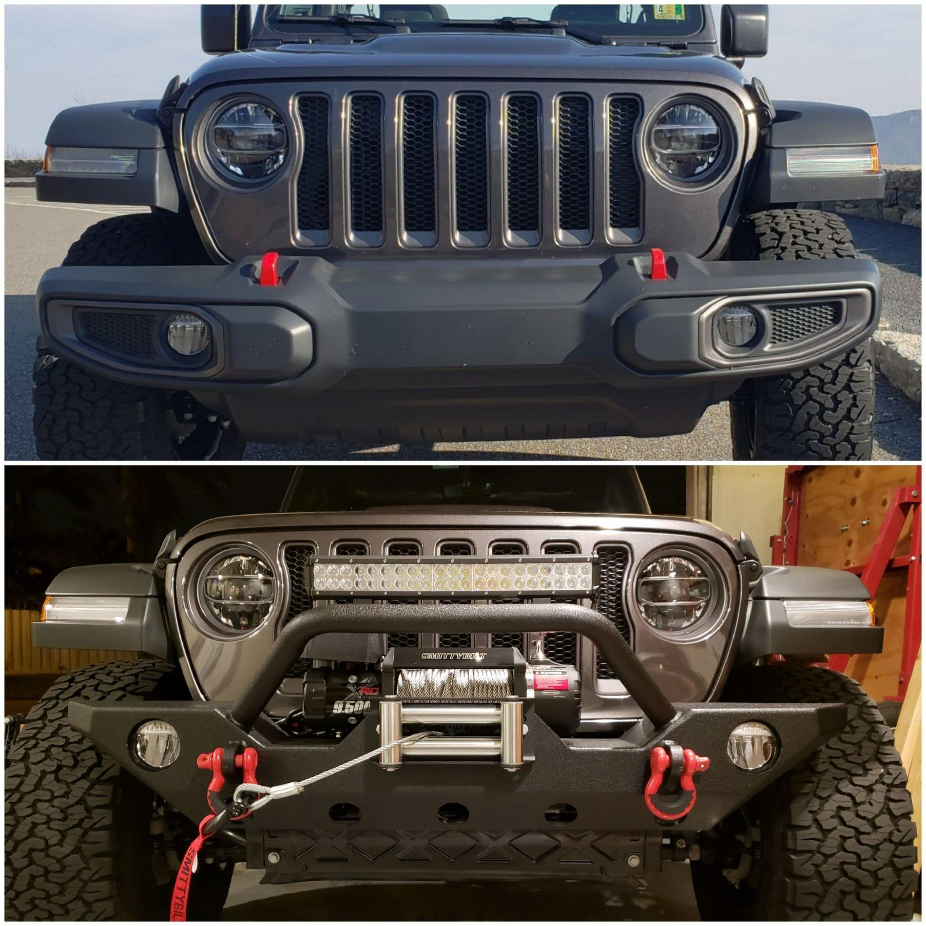 Jeep Wrangler JL Jlur front transformation before/after 20180512_081529