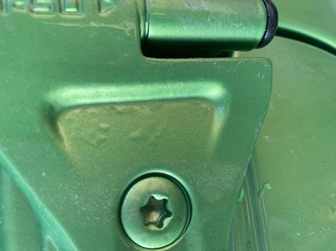 Jeep Wrangler JL Bubbles in Paint at Door Hinges 8647D983-4E28-4253-A878-569705D3B6A1