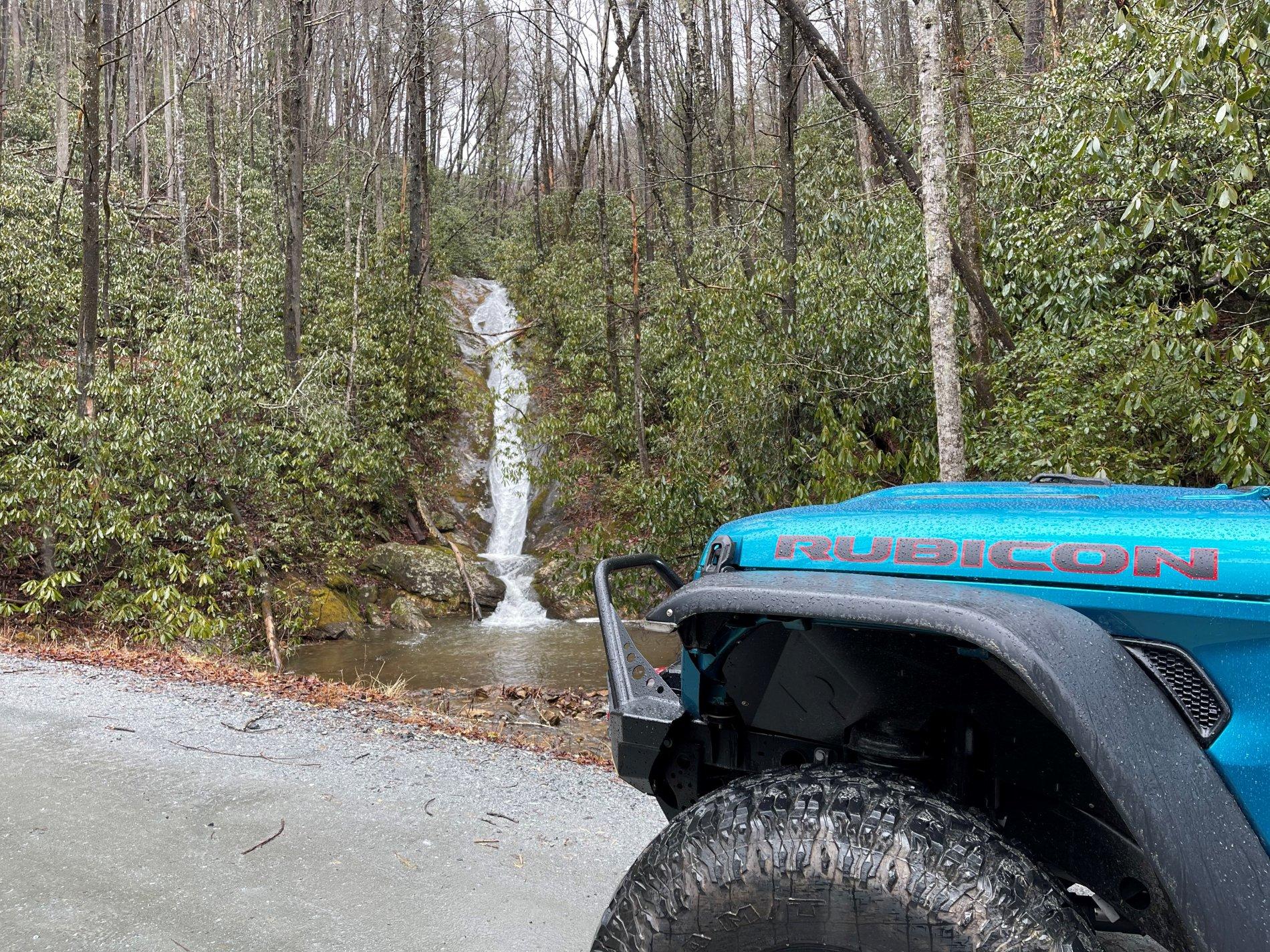 Jeep Wrangler JL Exploring North Carolina Water Fall