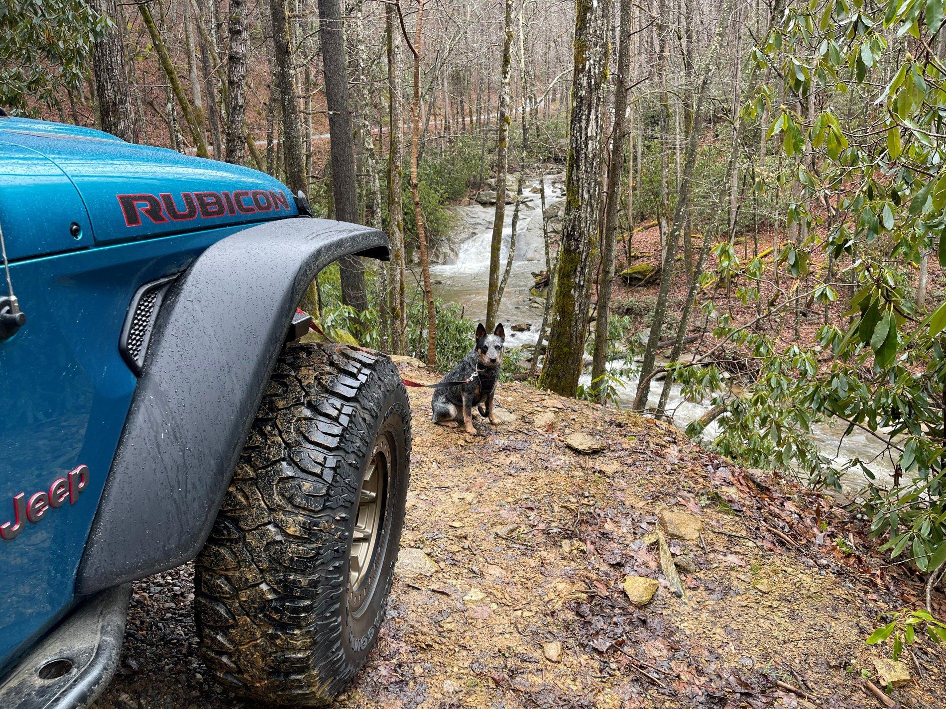 Jeep Wrangler JL Exploring North Carolina WoodRuff Ridge.Parking Area