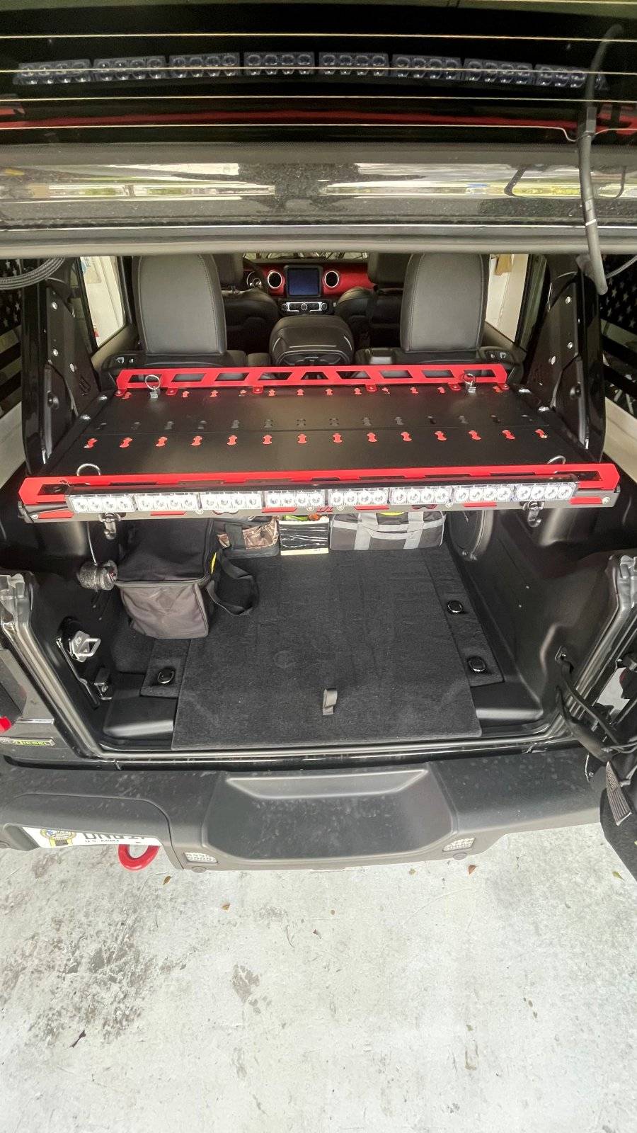 Jeep Wrangler JL Interior cargo rack for Sky One-Touch? AAL Adjustable Shelf2