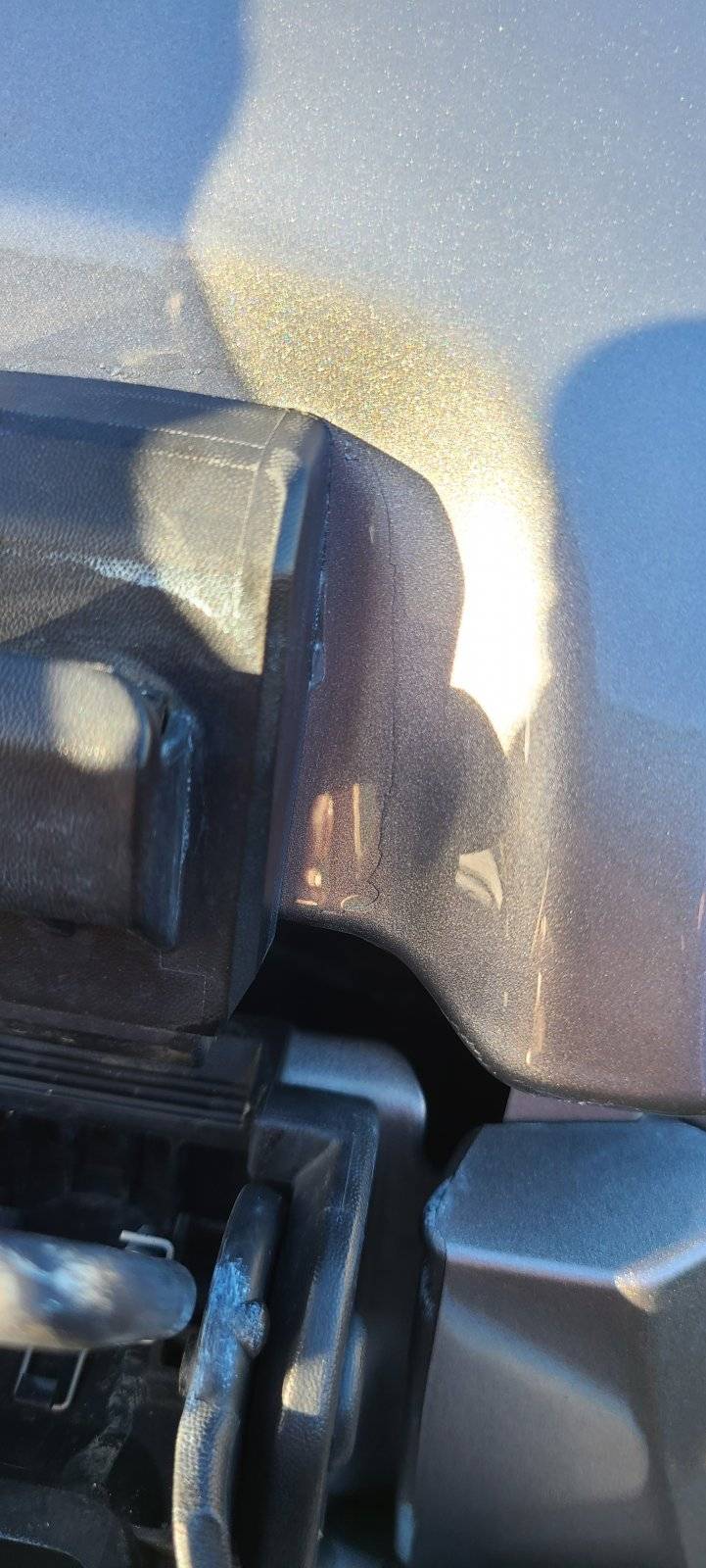 Jeep Wrangler JL Bubbles in Paint at Door Hinges 20210219_170320