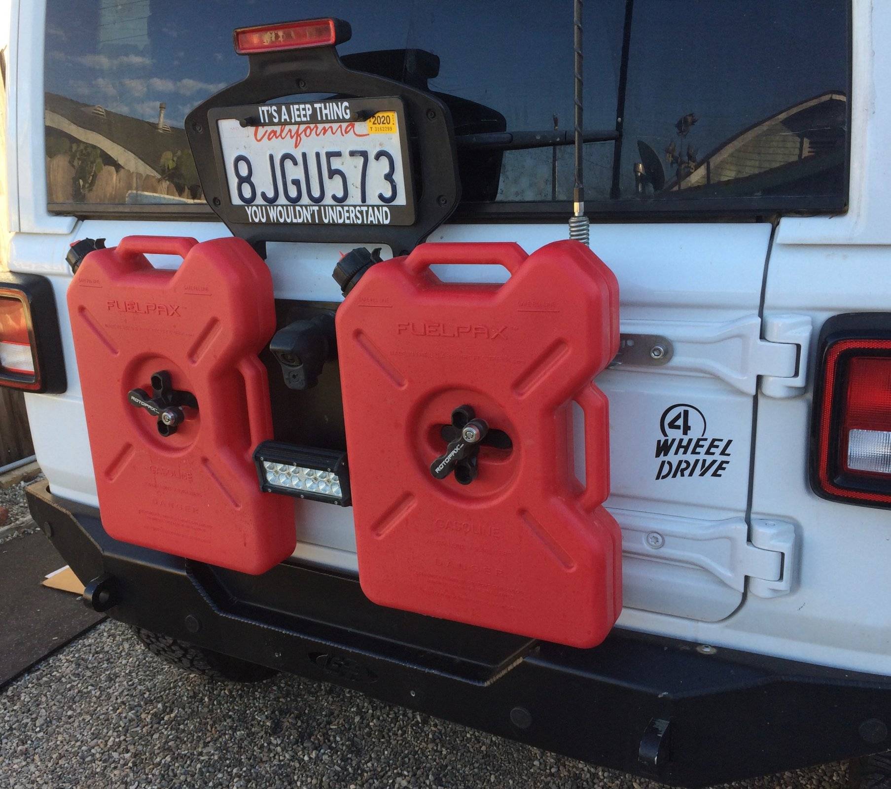 Jeep Wrangler JL Extra fuel JL w- 4 Wheel Drive decal