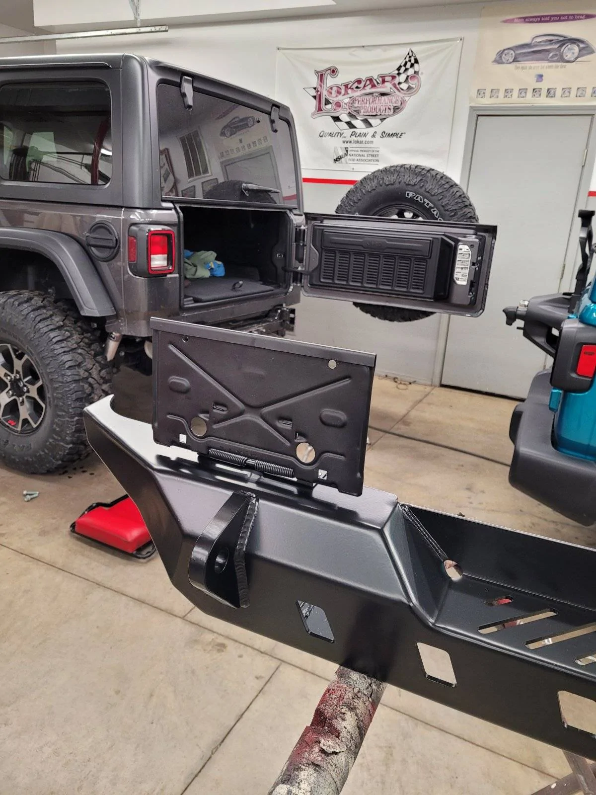 Jeep Wrangler JL License plate relocation 20210214_125218