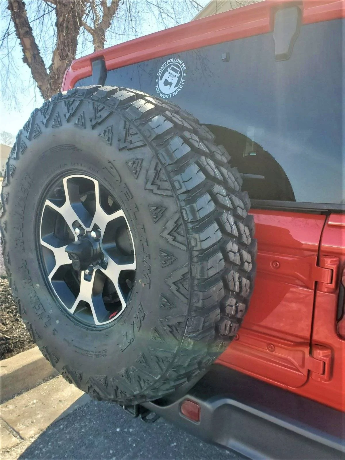 Jeep Wrangler JL Iron Cross Spare Relocation Bracket Rear view tire carrier 2 (2)