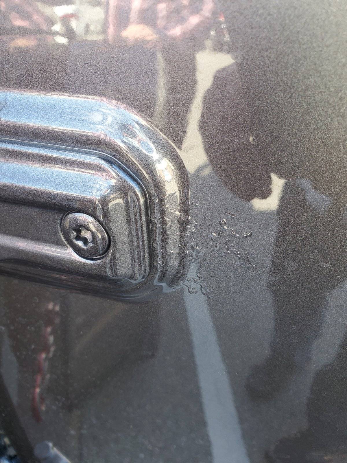 Jeep Wrangler JL Bubbles in Paint at Door Hinges 20210309_154900