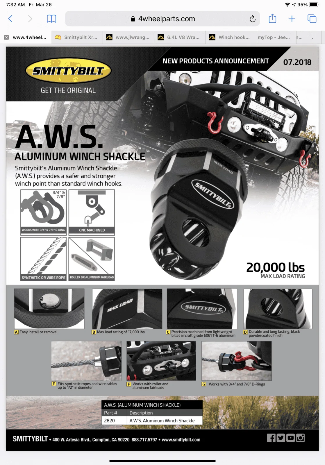Jeep Wrangler JL Winch hook vs thimble 9C7B612E-56AC-44EC-BB25-79292D54D499