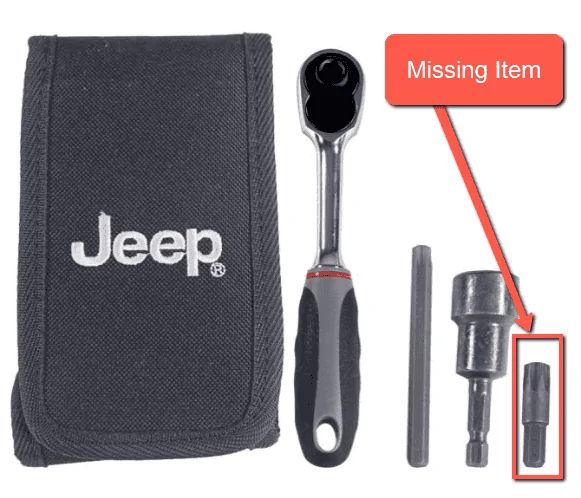 Jeep Wrangler JL Mopar JL Toolkit MissingToolkit