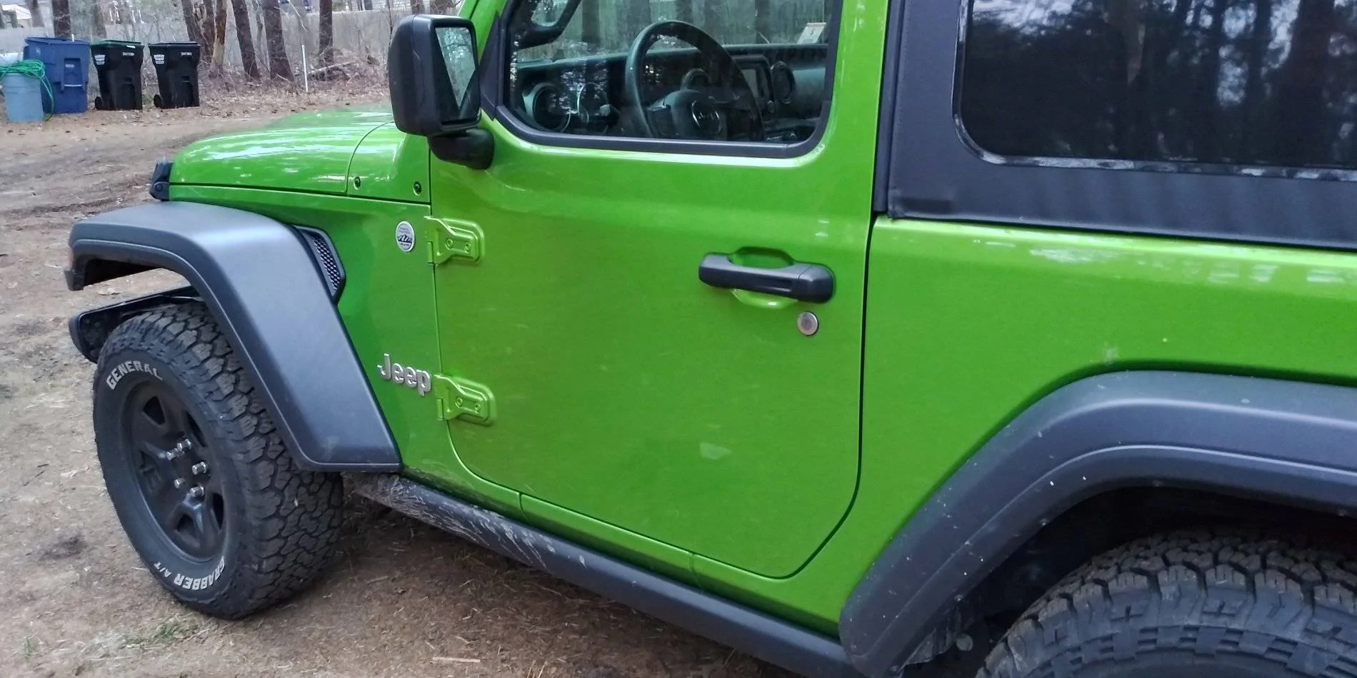 Jeep Wrangler JL Bubbles in Paint at Door Hinges 20210406_185701_HDR