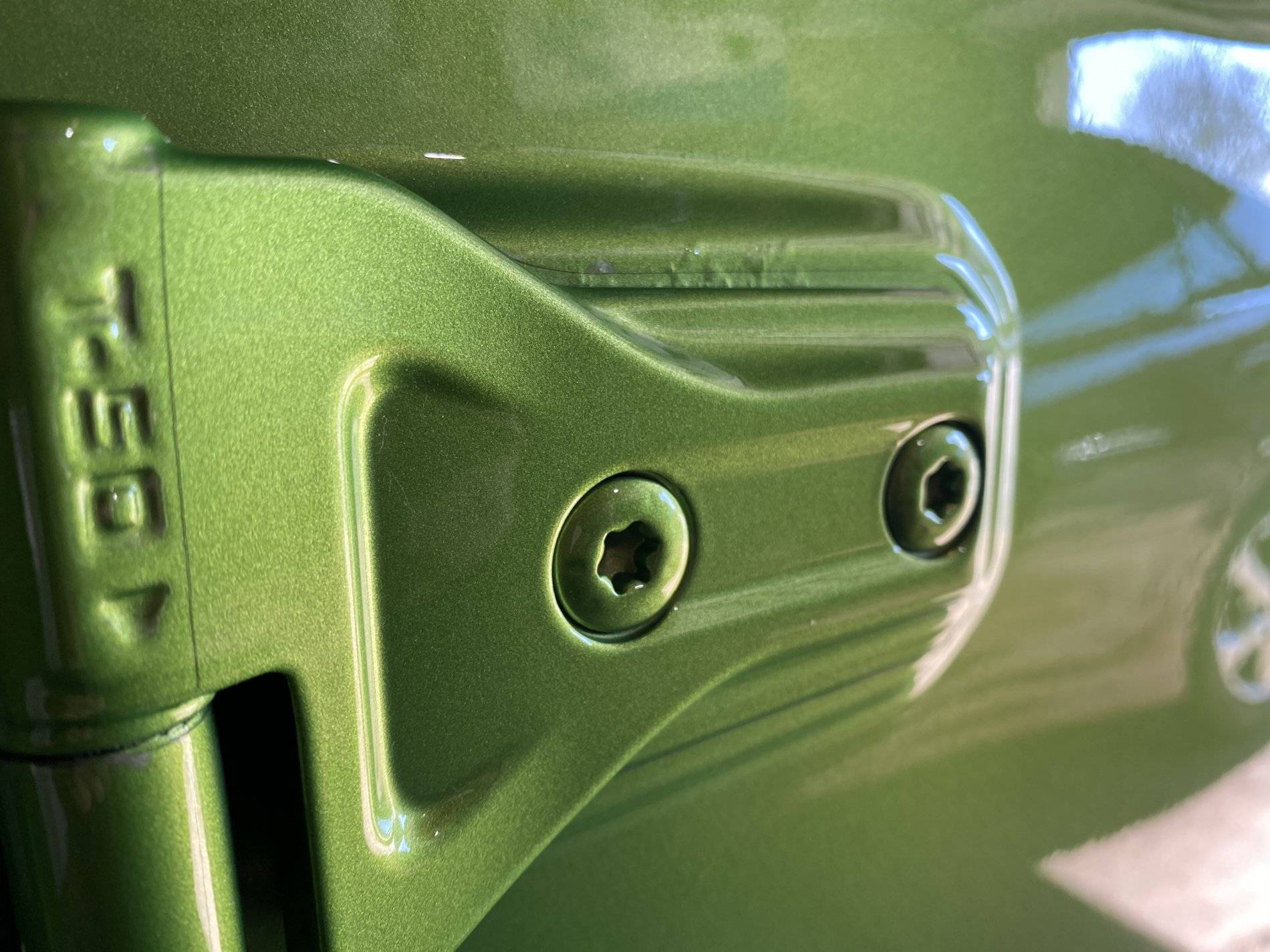 Jeep Wrangler JL Bubbles in Paint at Door Hinges 9CEBAF5F-6507-49E7-A1C8-2B70B5C58E2A
