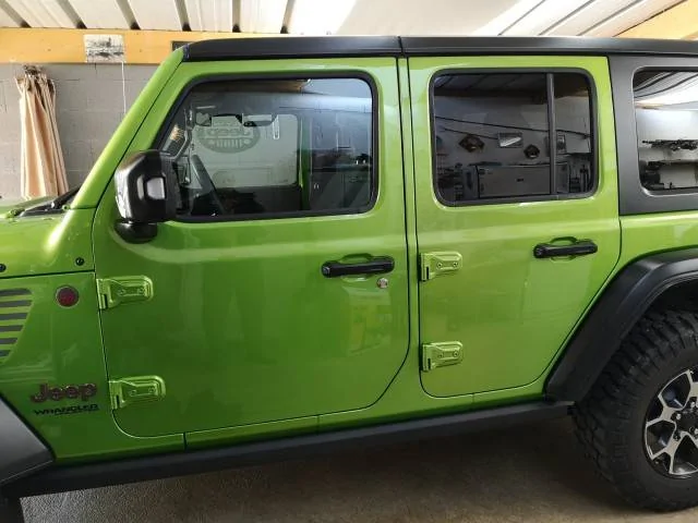 Jeep Wrangler JL Bubbles in Paint at Door Hinges 3