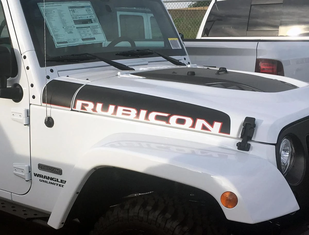 Jeep Wrangler JL Hood Lettering Decals 90DB0899-37D5-4072-A5AA-42A12032CDBD